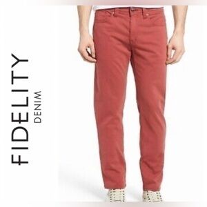 New Fidelity Torino Terracotta Sanded Twill Pants Mens Size 32